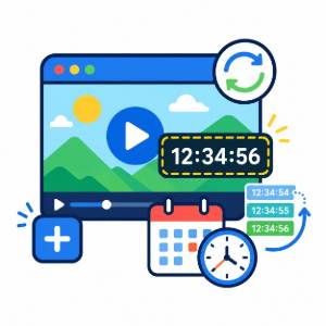 Ferramenta para adicionar carimbos de data/hora dinâmicos a vídeos em lote